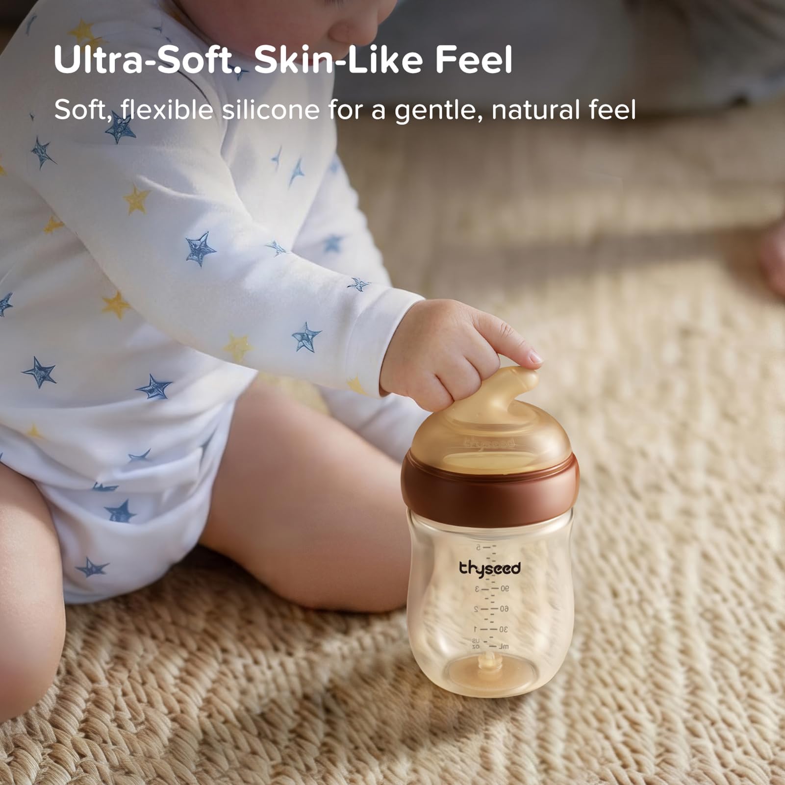 thyseed parent feeding baby in cozy lifestyle scene