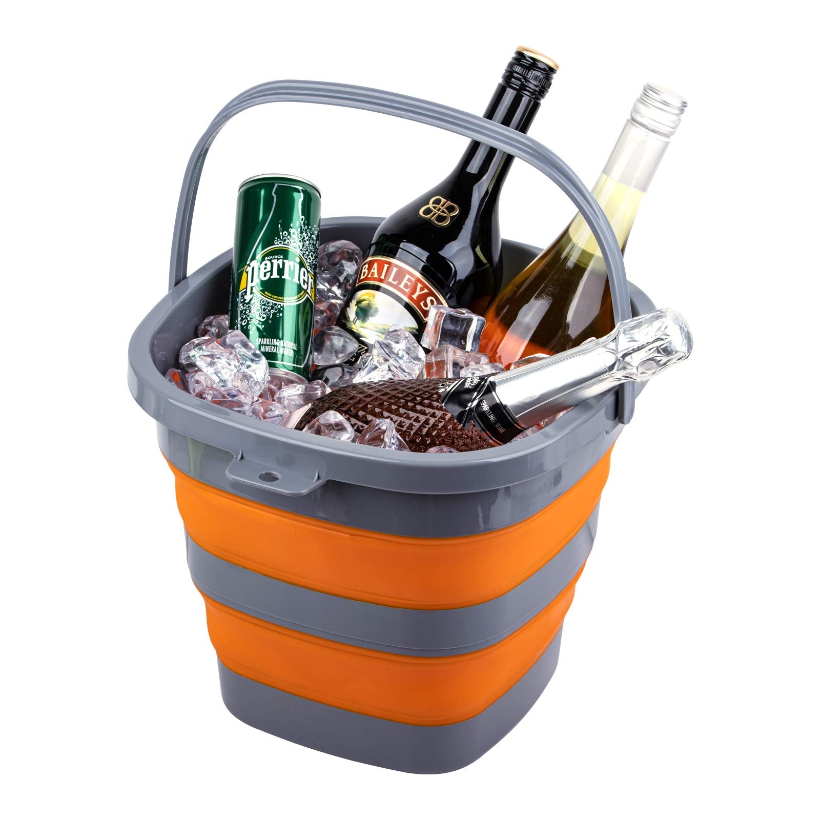 Tiawudi cubo en camping usado como hielera para bebidas frías