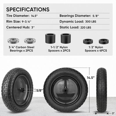 TICONN adapter kit with bearings and spacers for easy installation benefit
