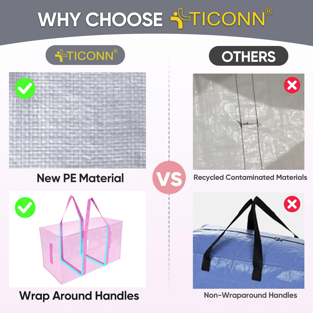 TICONN bolsa llena de ropa, transporte cómodo y capacidad grande