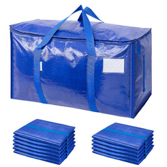 TICONN front view of 12-pack blue moving bags showing capacity and package benefit