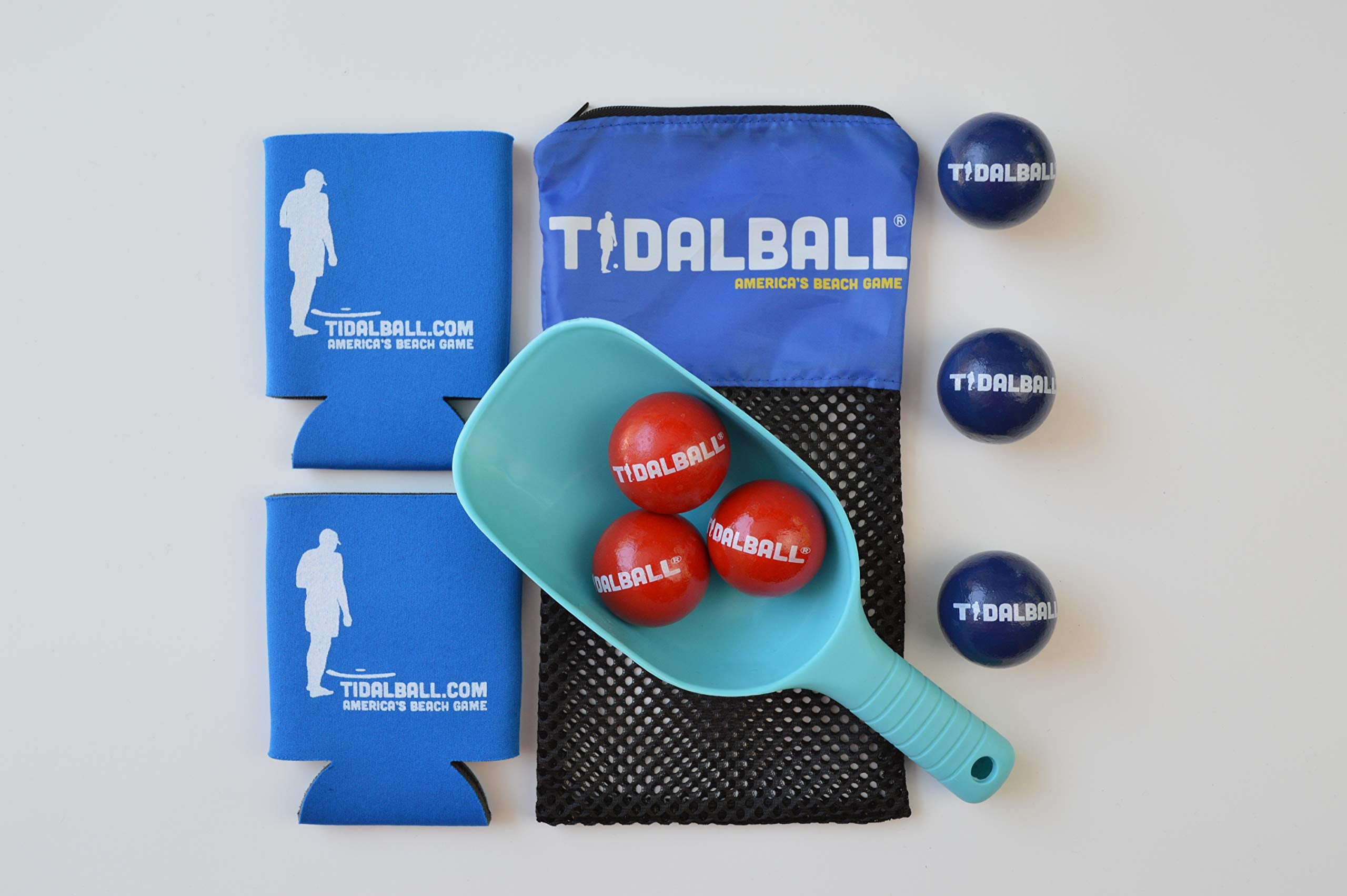TidalBall compact waterproof mesh bag fitting in a beach tote for easy travel