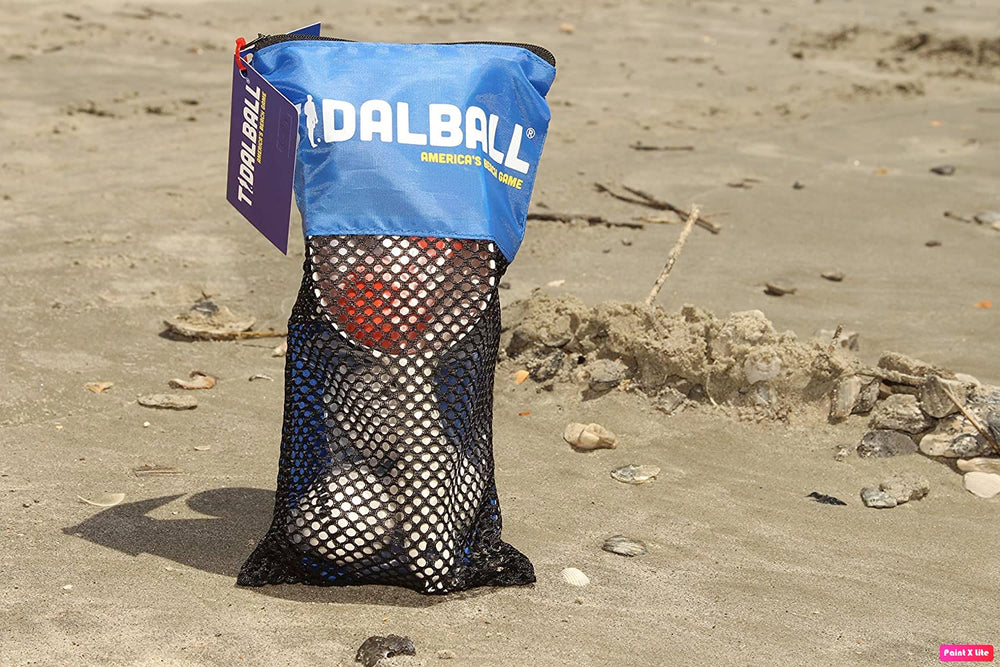 TidalBall scale comparison beside a hand and drink showing lightweight size