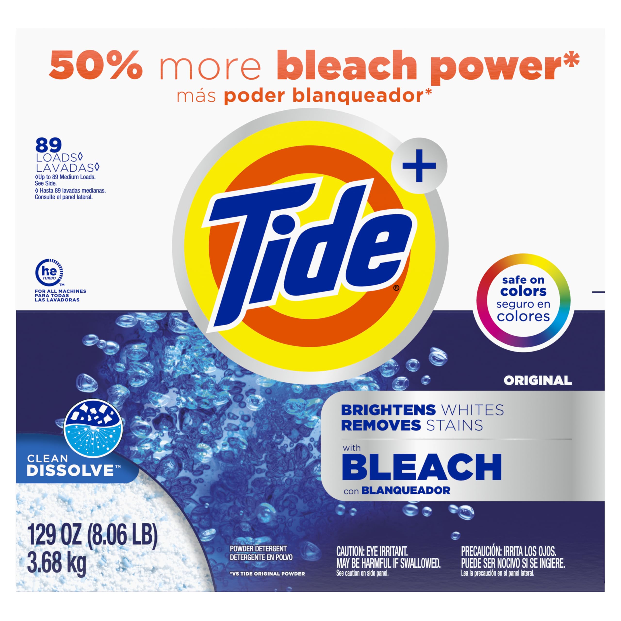 Tide gráfico representando 89 cargas para cálculo de rendimiento