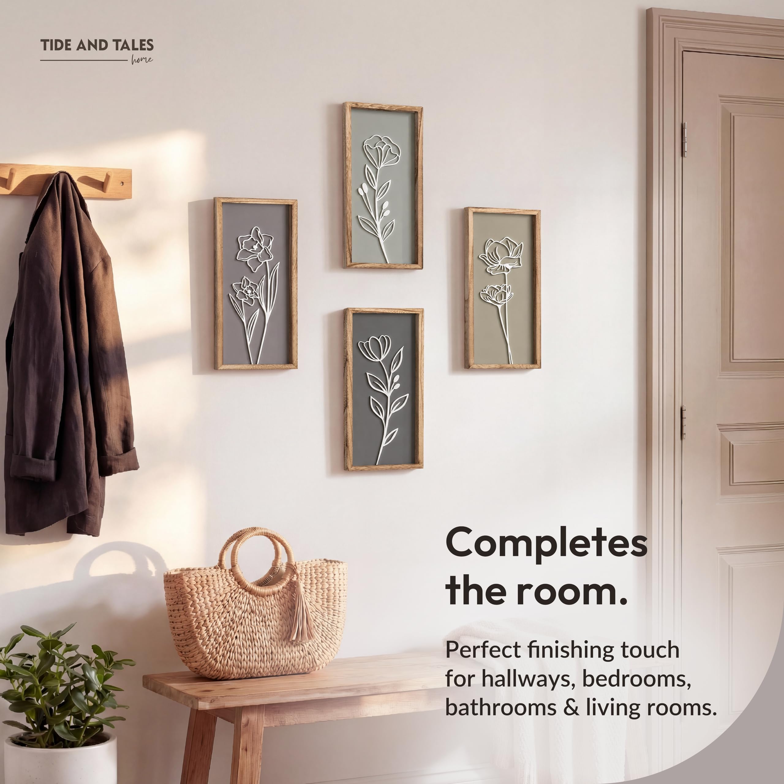 Tide and Tales varias disposiciones en pared inspirando diferentes composiciones