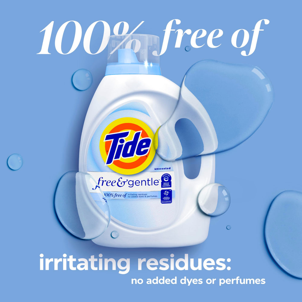 Tide ilustración de 126 lavados indicando rendimiento por envase