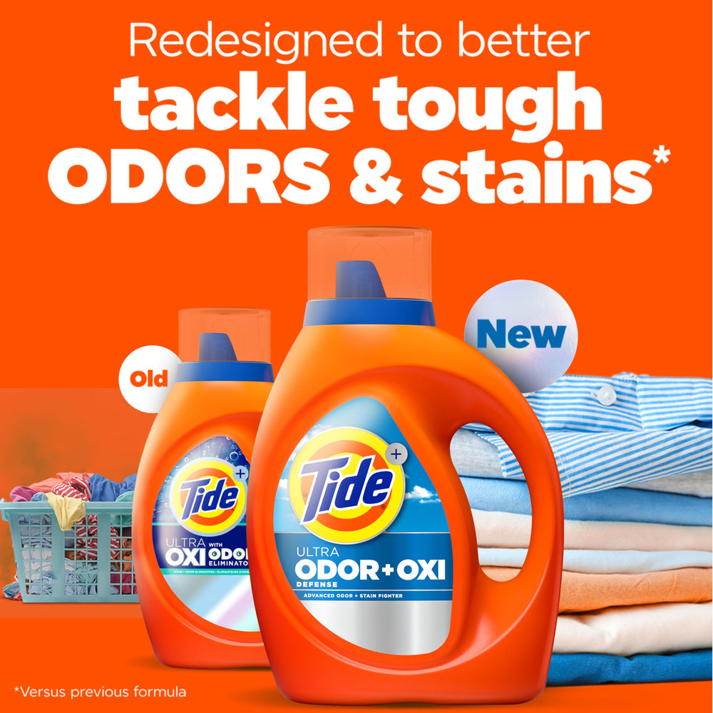 Tide dosificador con marcas claras para medir y ahorrar detergente