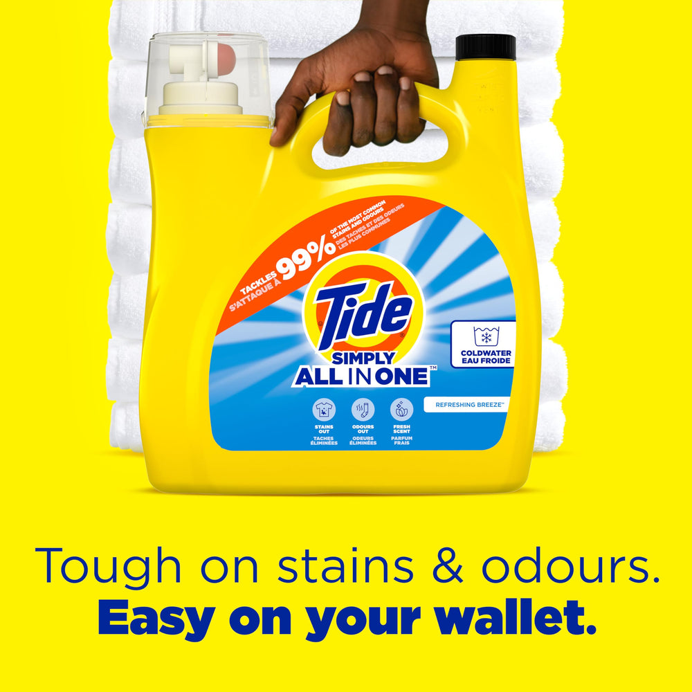 Tide junto a objetos para comparar tamaño y 128 cargas estimadas