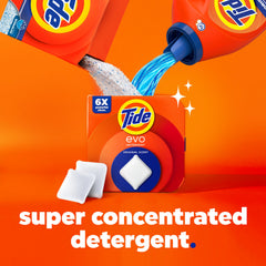 Tide evo pastilla detalle de textura que evidencía disolución rápida