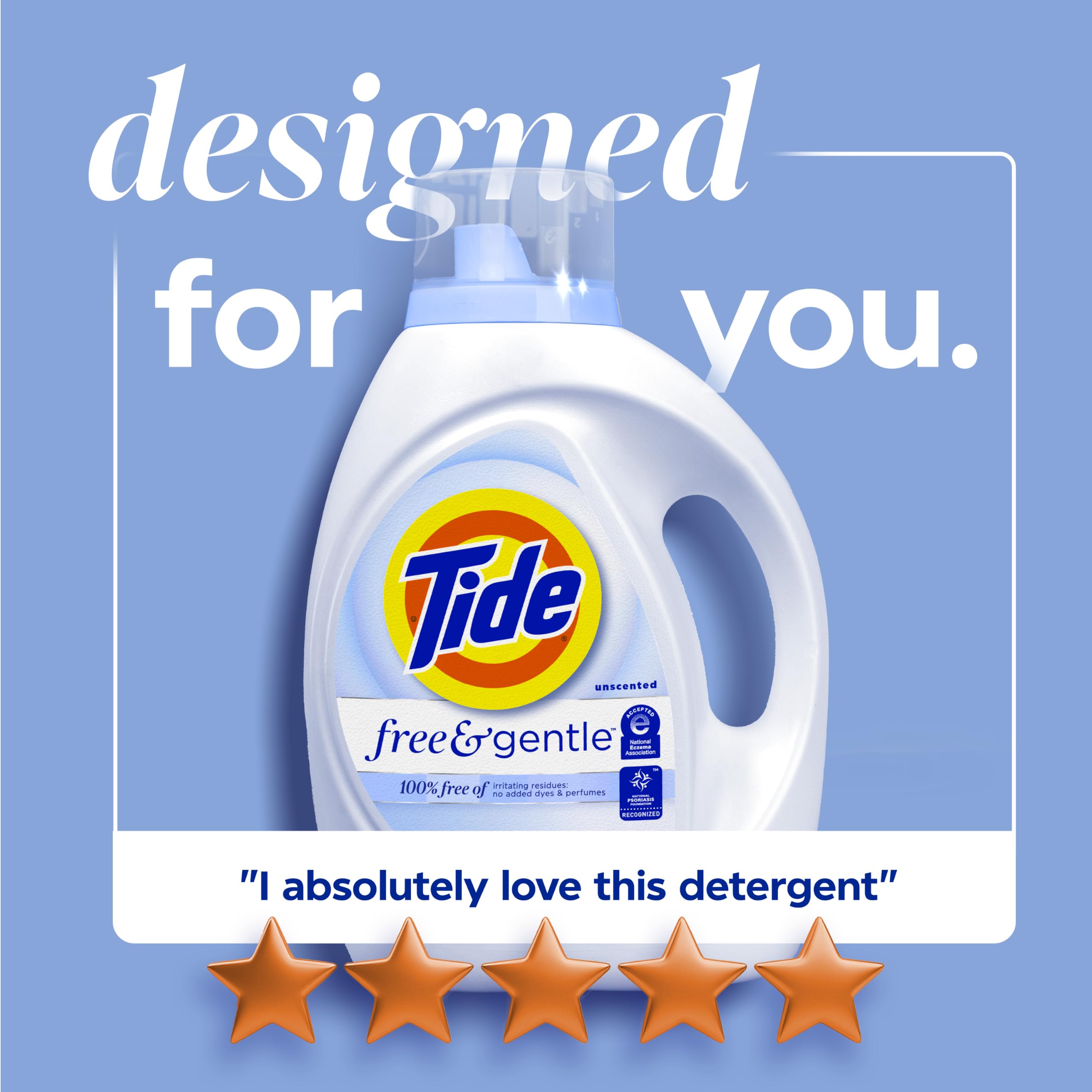 Ropa de bebé limpia con Tide Free & Gentle mostrando suavidad y cuidado para piel sensible