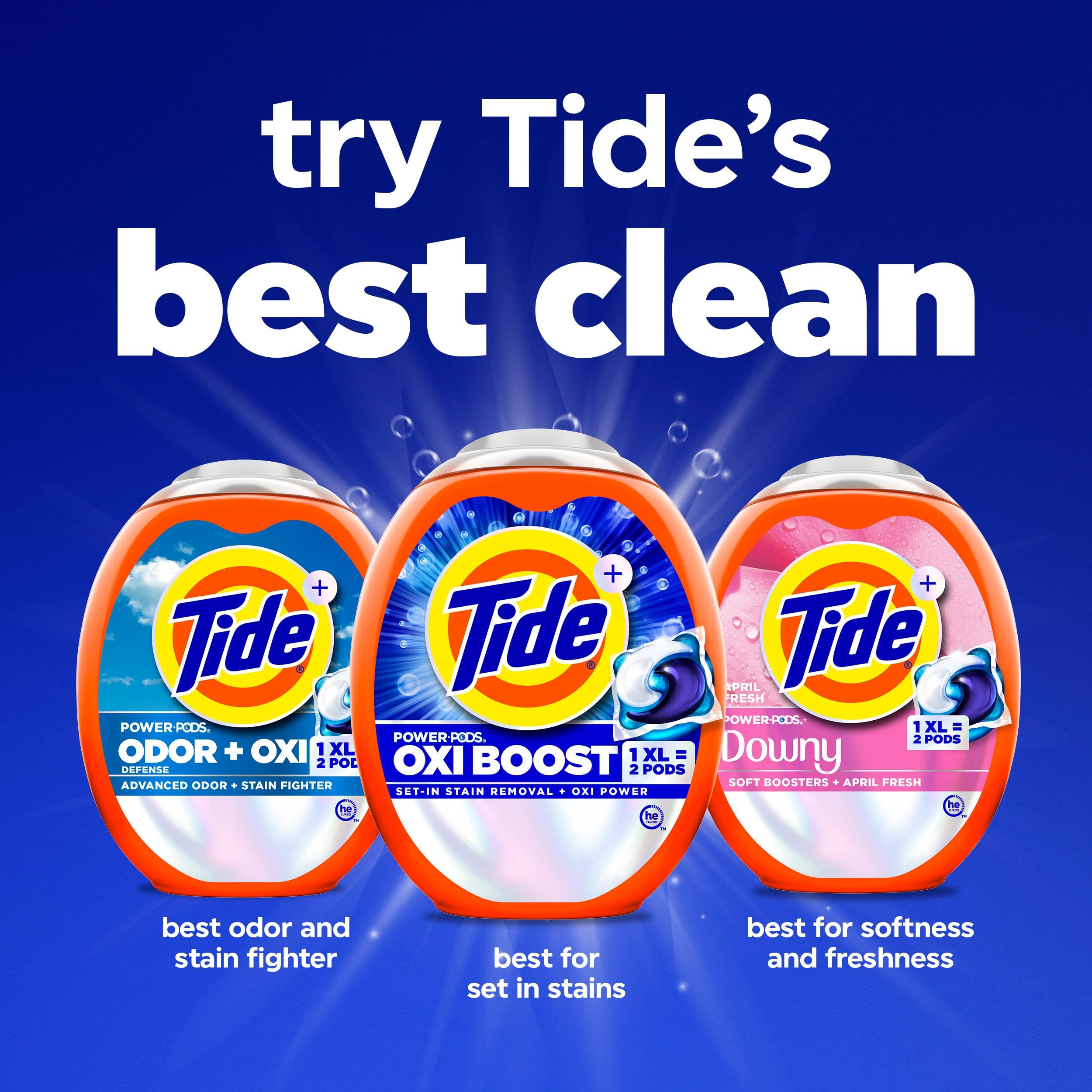 Tide etiqueta con instrucciones y beneficios para uso seguro
