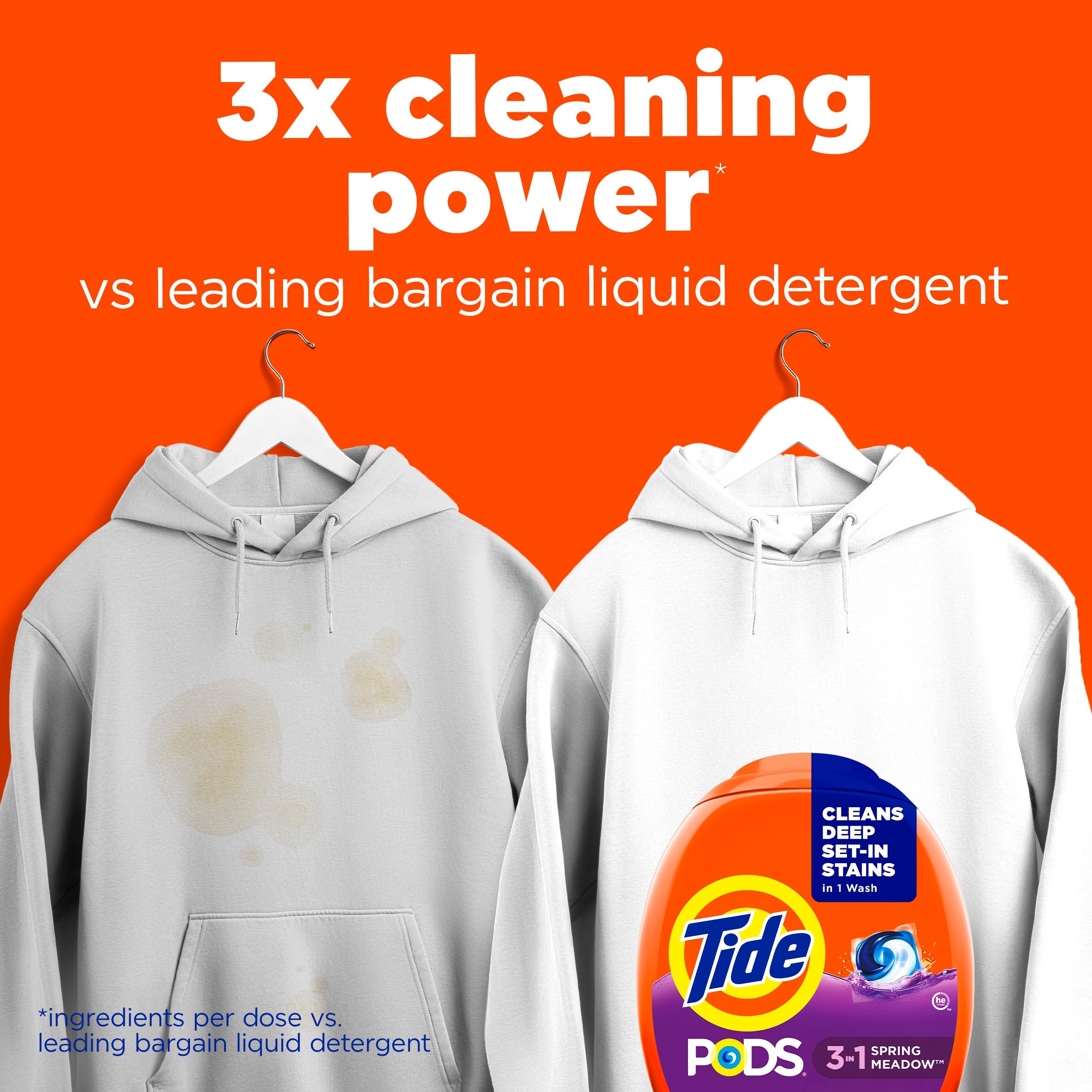 Tide cápsula en primer plano mostrando textura y disolución rápida