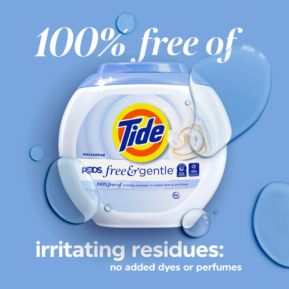 Tide familia en baño indicando uso seguro para pieles sensibles