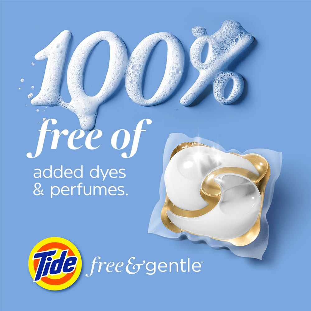 Tide producto en lavandería doméstica destacando rutina sin fragancias