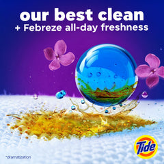 Tide cápsula detalle de textura que ilustra liberación de ingredientes