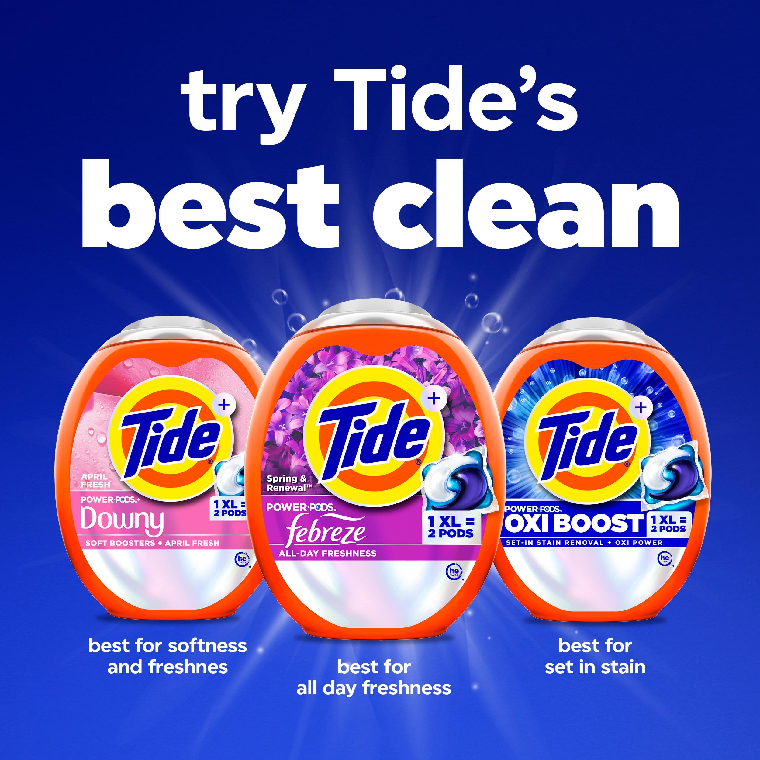 Tide etiqueta con información destacada que ayuda a elegir con confianza