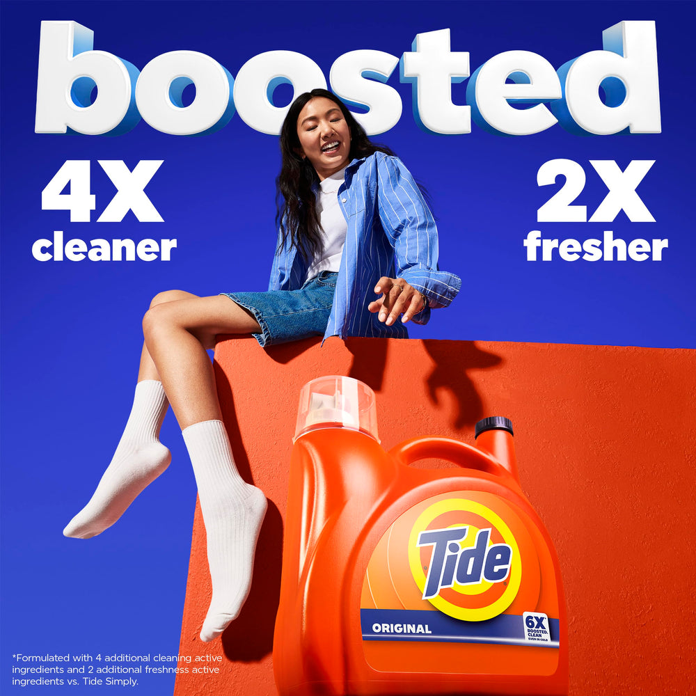 Prendas limpias tras lavar con Tide mostrando diferencia de brillo