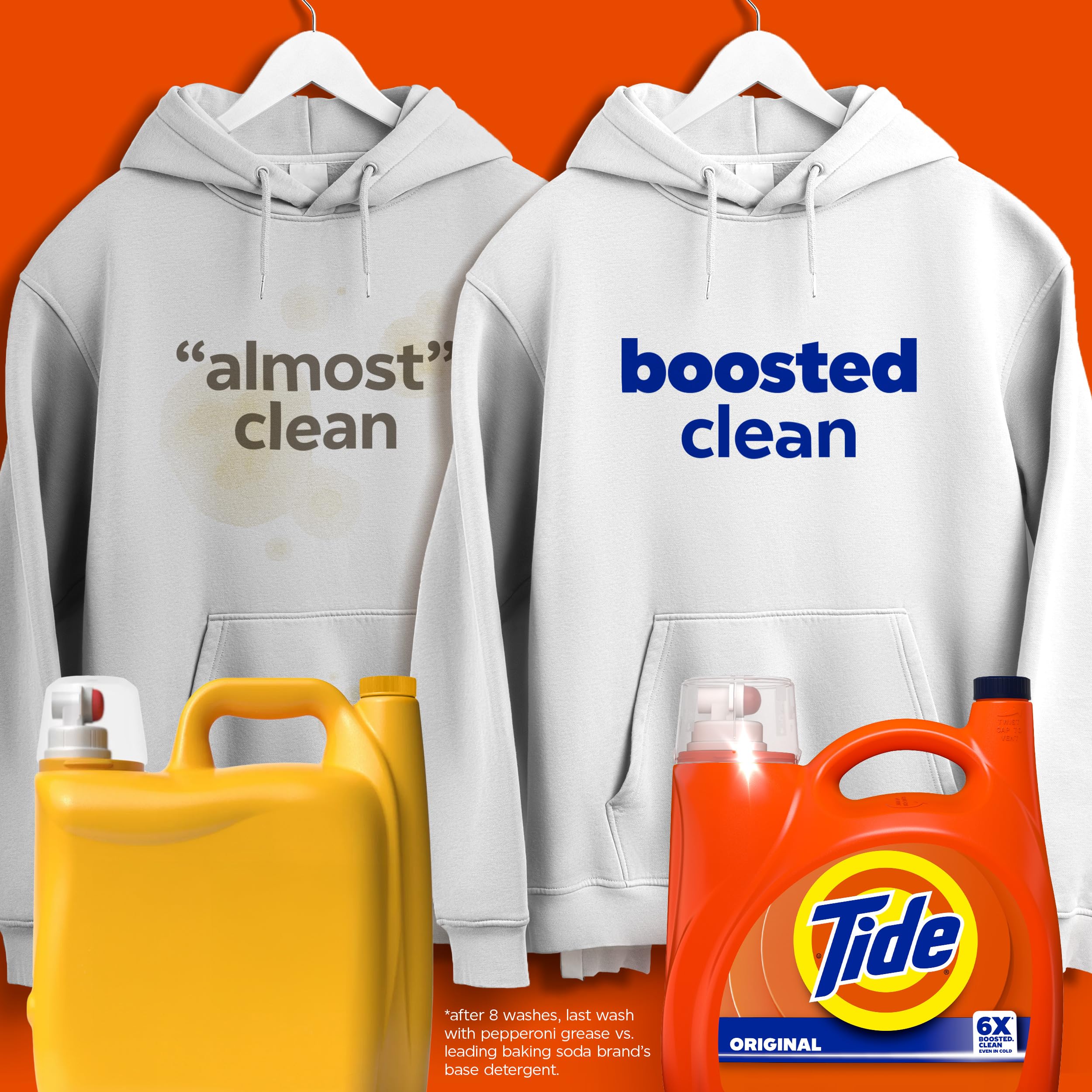 Detalle de textura de detergente Tide que muestra espuma eficaz limpiadora