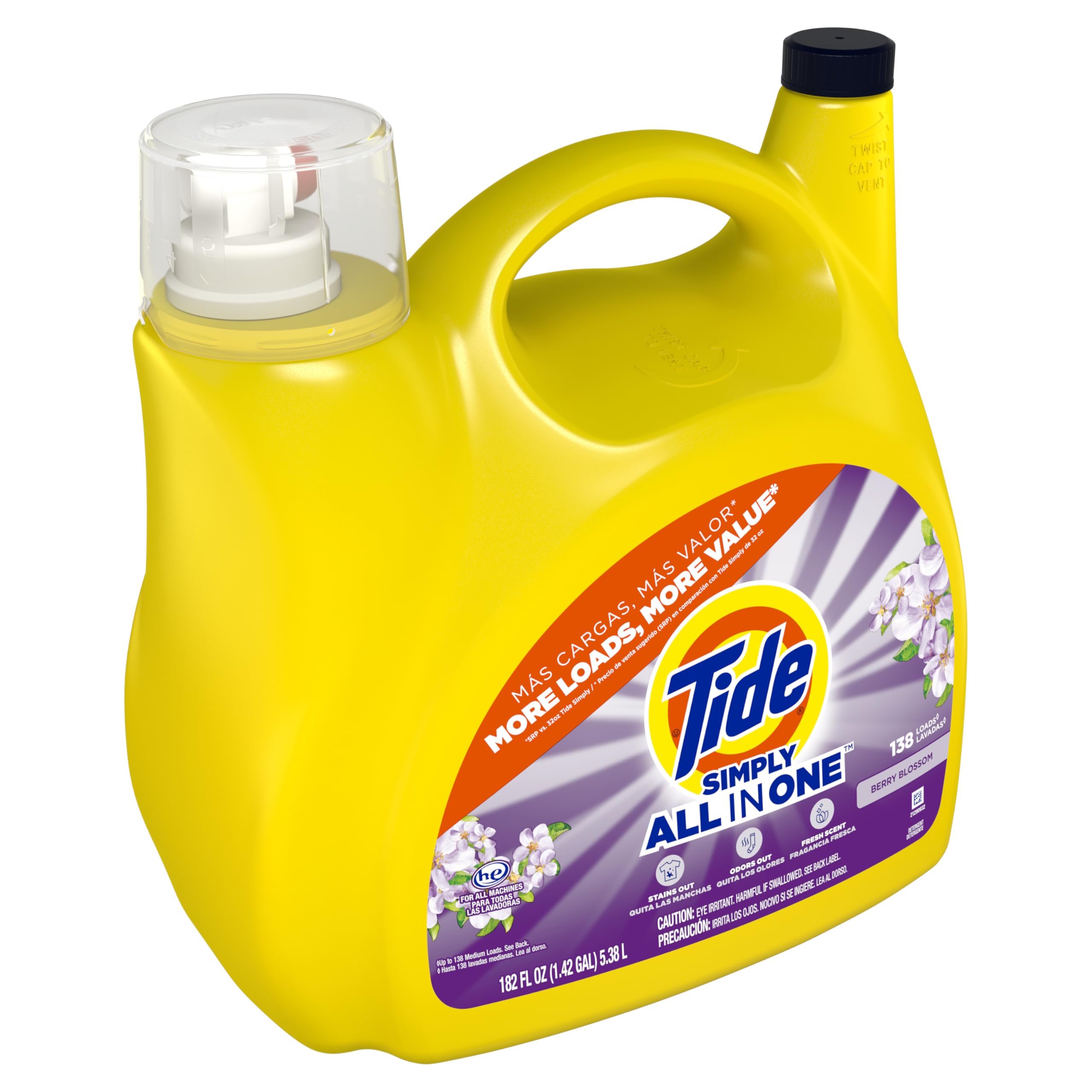 Tide textura del detergente líquido para ver su concentración y disolución rápida