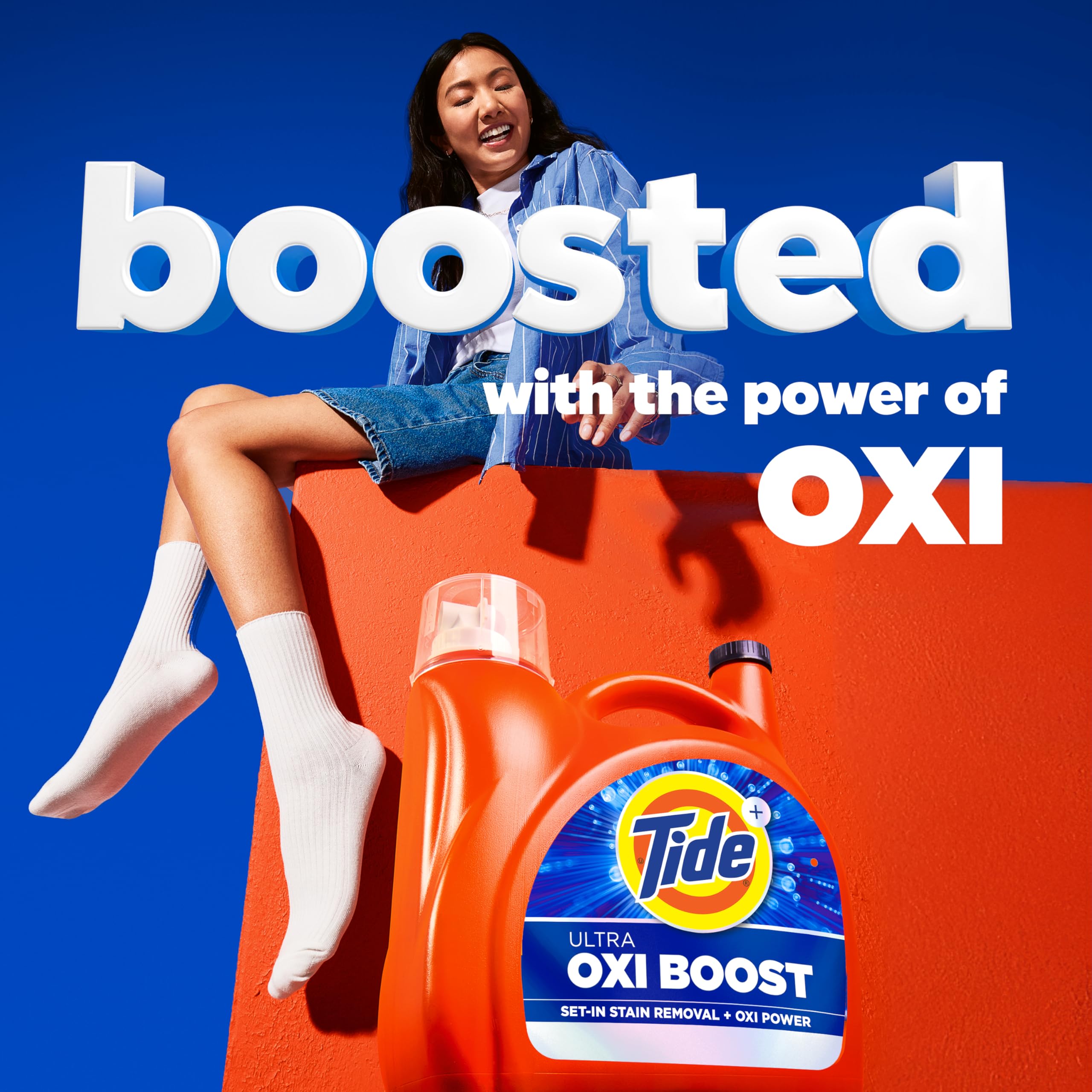 Tide Ultra Oxi Boost comparado con objeto para mostrar escala y capacidad