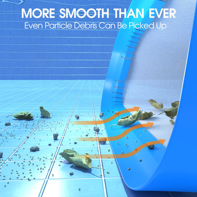 TidyMister skimmer shown next to common pool pole to display size and reach