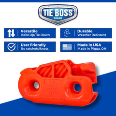 Gancho G y gancho S incluidos en Tie Boss listos para conectar y asegurar carga