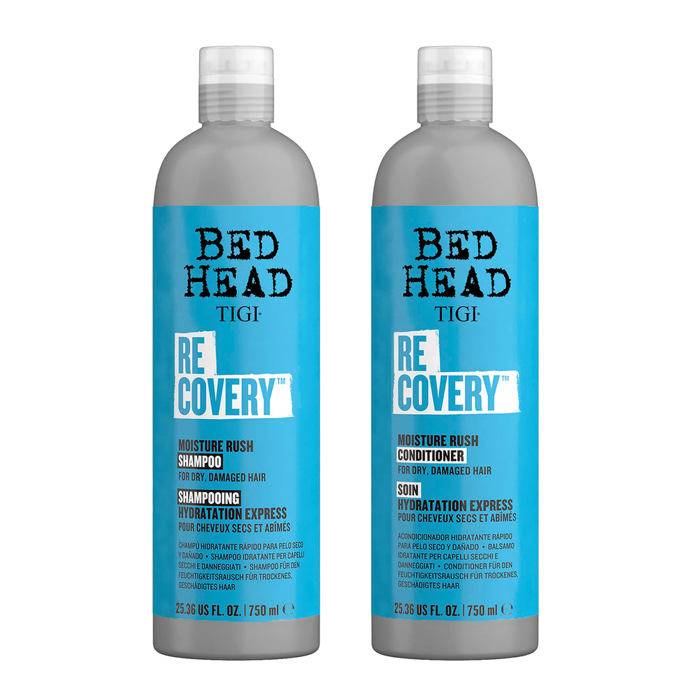 TIGI Bed Head frontal del set mostrando botellas grandes y diseño profesional