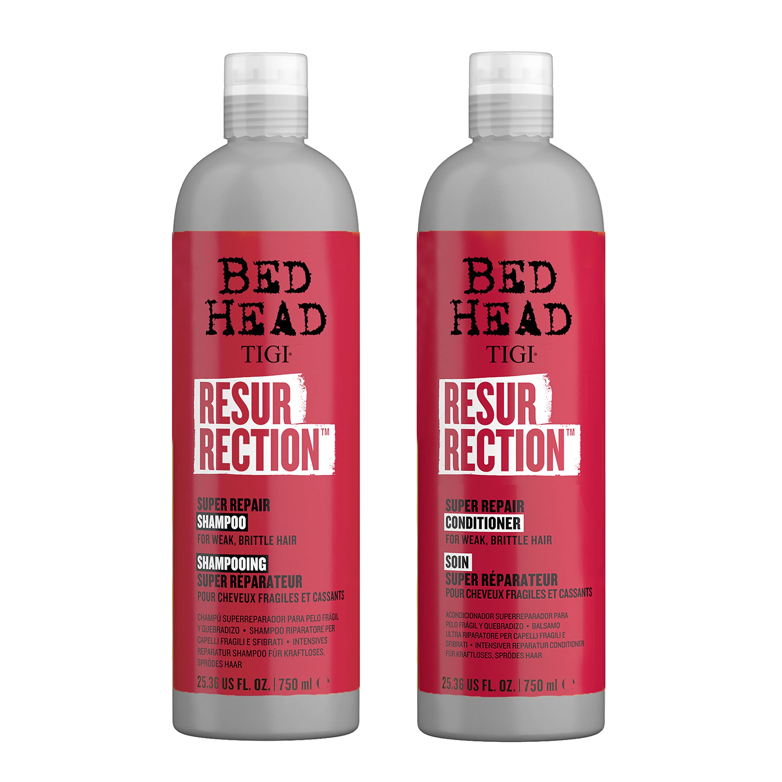 TIGI Bed Head imagen frontal del set mostrando envases y beneficio de reparación