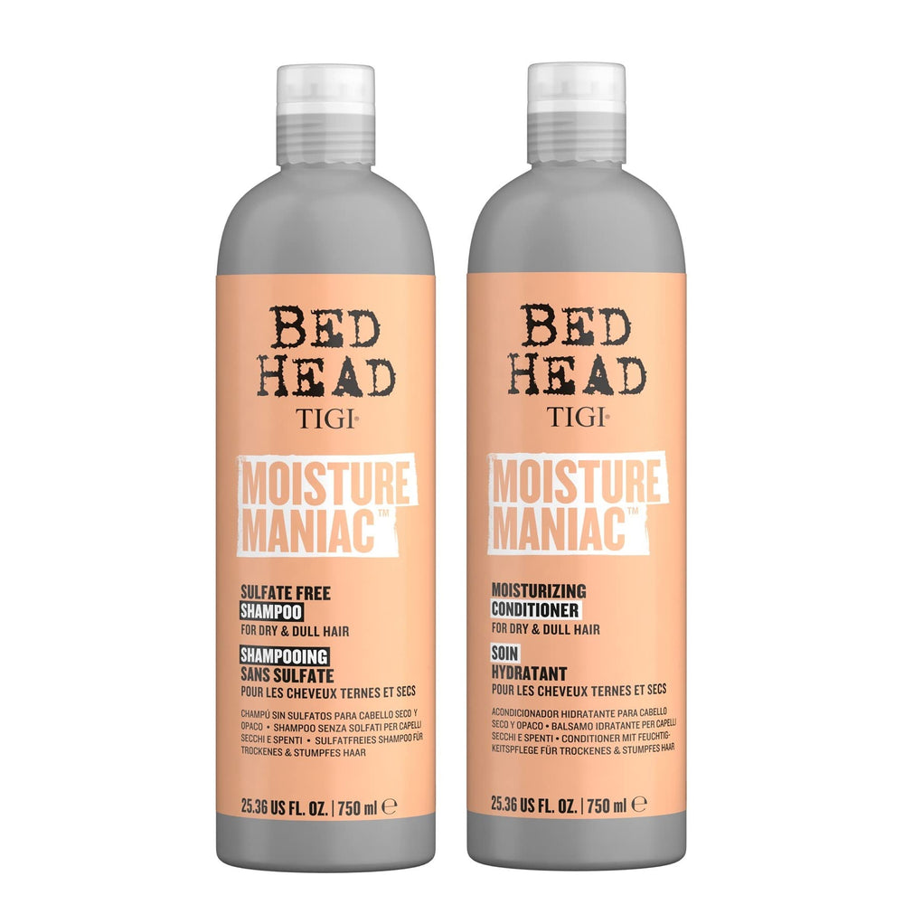 TIGI Moisture Maniac frontal mostrando diseño y tamaño práctico