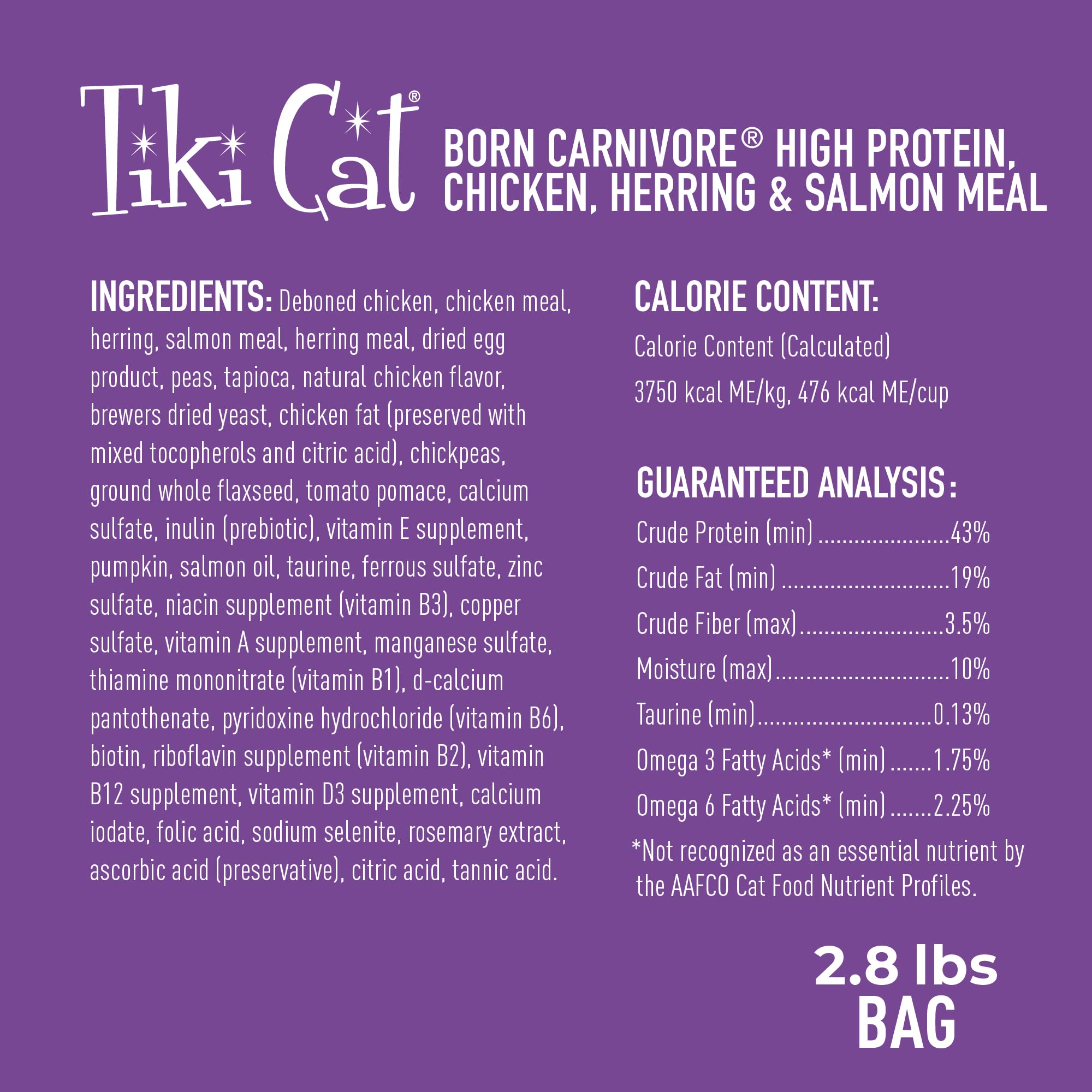 Tiki Cat detalle de la textura de la croqueta que indica crujiente y conservación de nutrientes