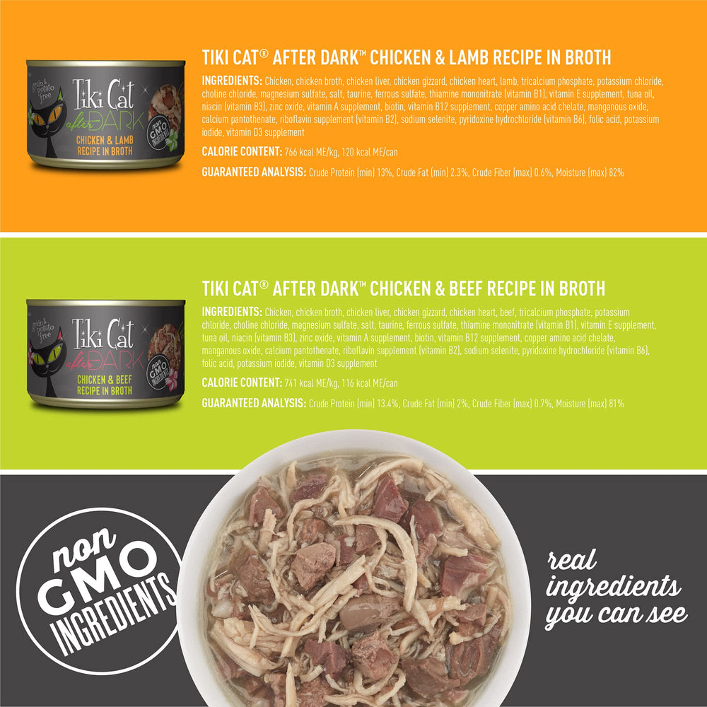 TIKI PETS detalle de ingredientes con carne de órganos para nutrientes concentrados