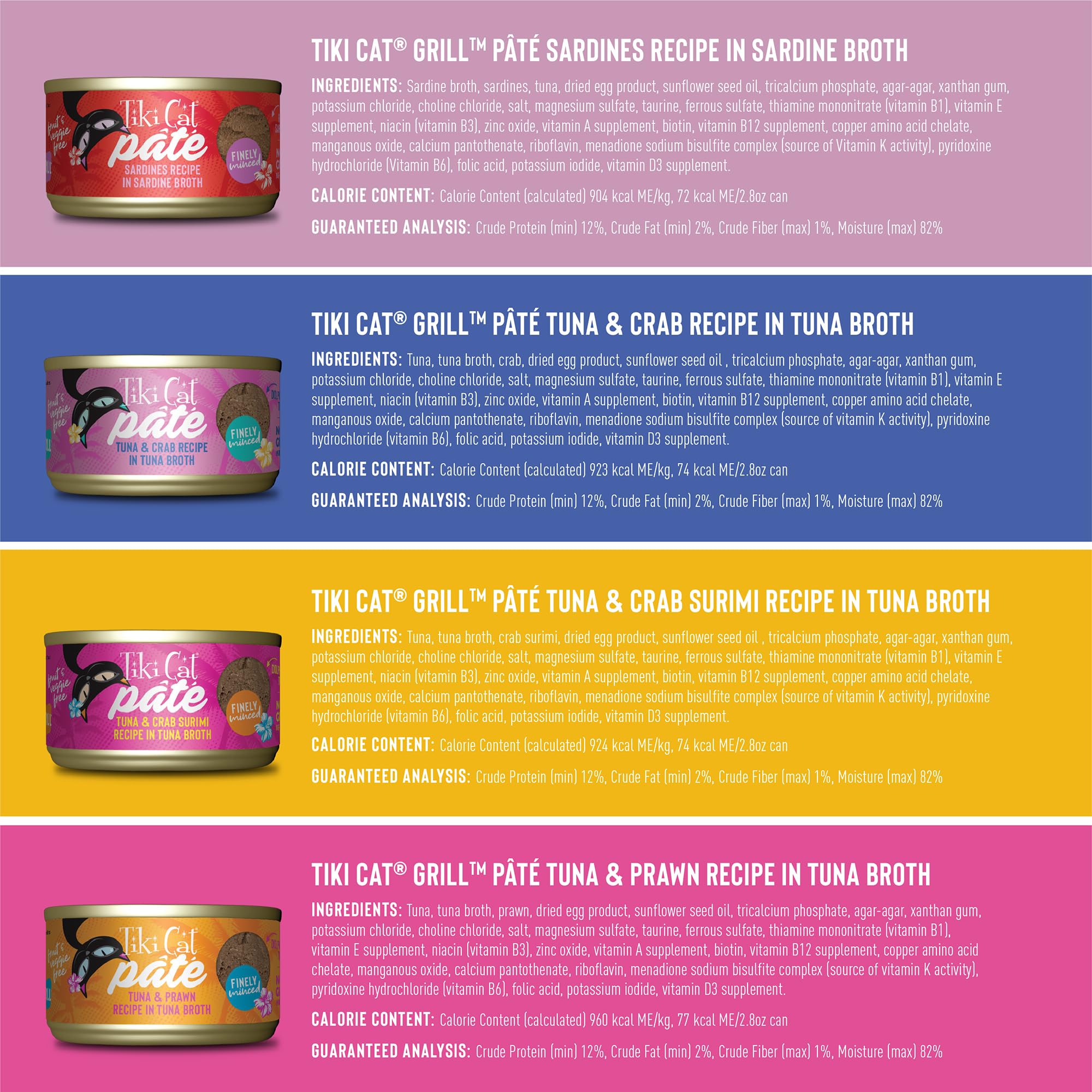 TIKI PETS open can showing smooth pâté texture and moist broth for easy feeding