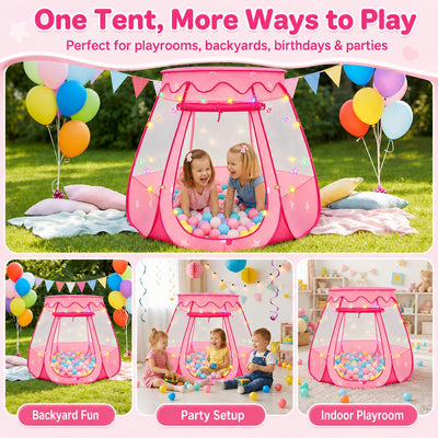 TIKTENT tent next to a toddler to show real-life size and safe fit
