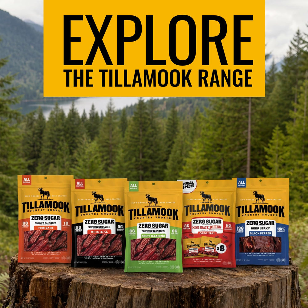 Tillamook Country Smoker proceso de ahumado con madera real para sabor