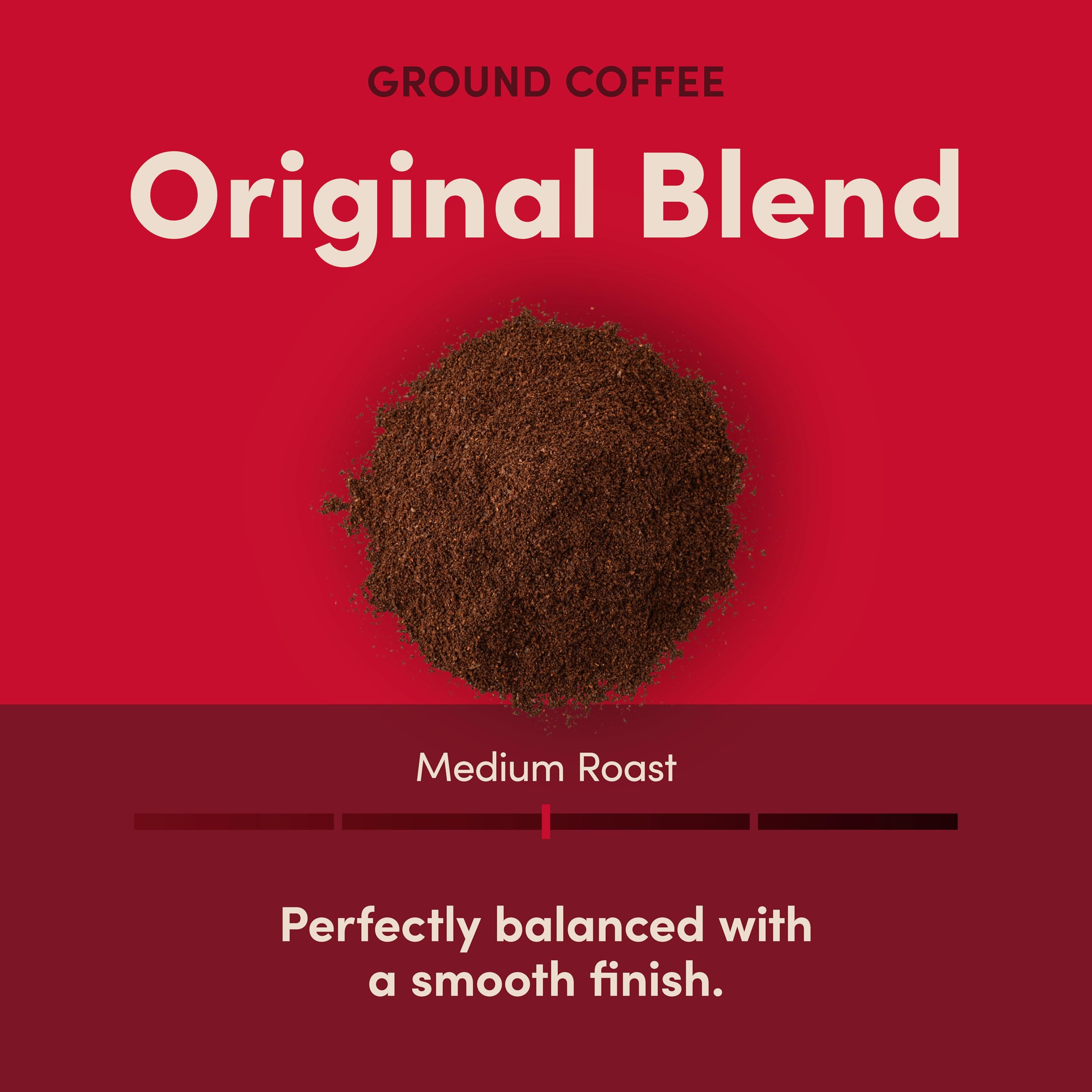 Tim Hortons detalle del café molido, revela textura uniforme y frescura