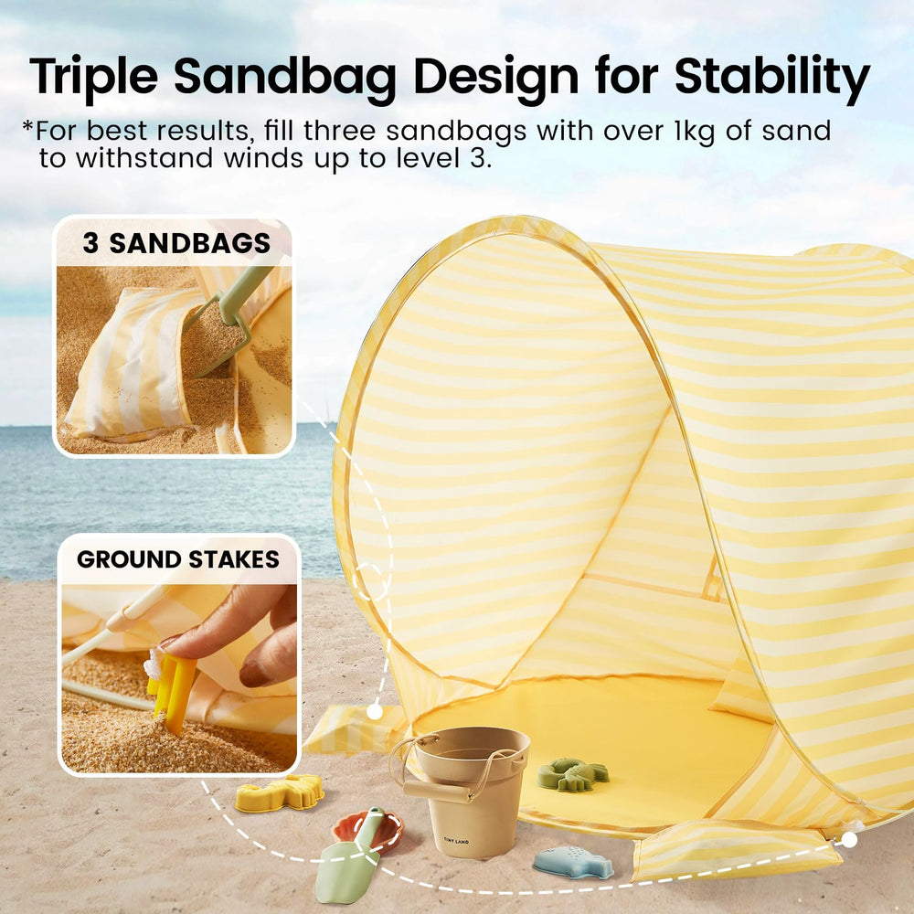 Tiny Land interior con colchoneta cómoda para bebé y fácil acceso