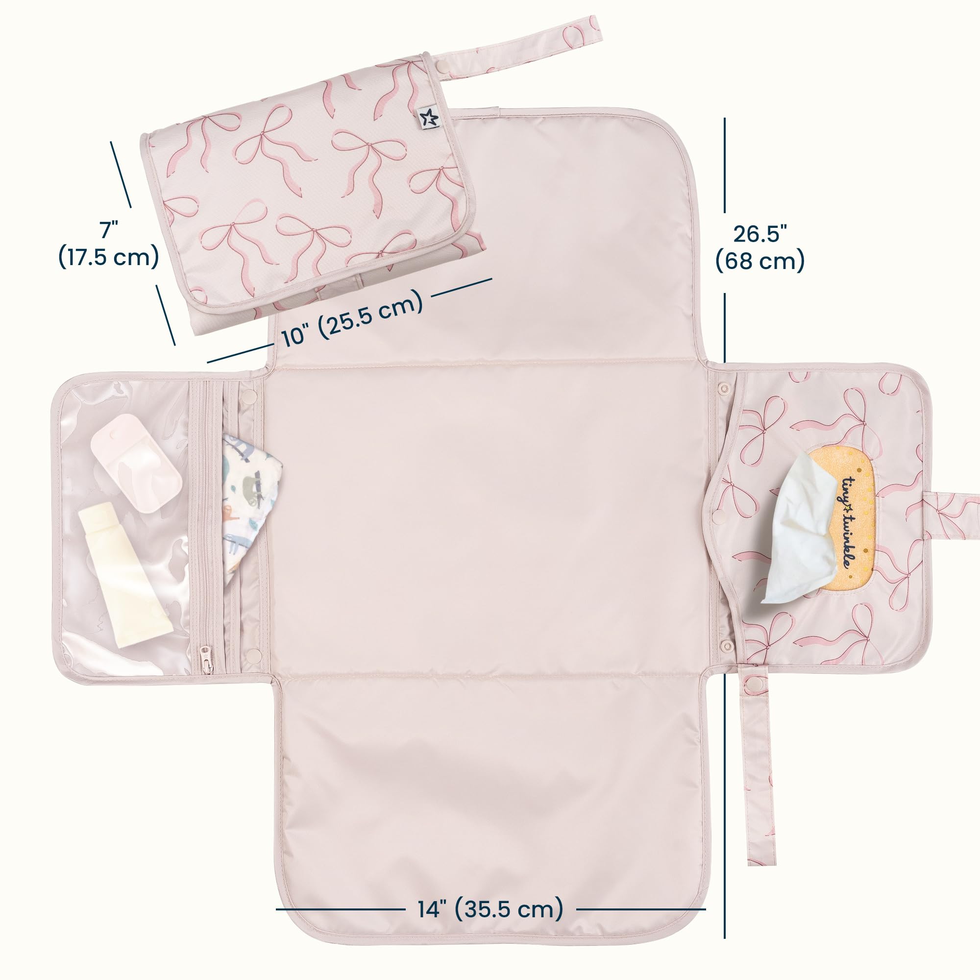 Tiny Twinkle detalle de la superficie impermeable, fácil de limpiar