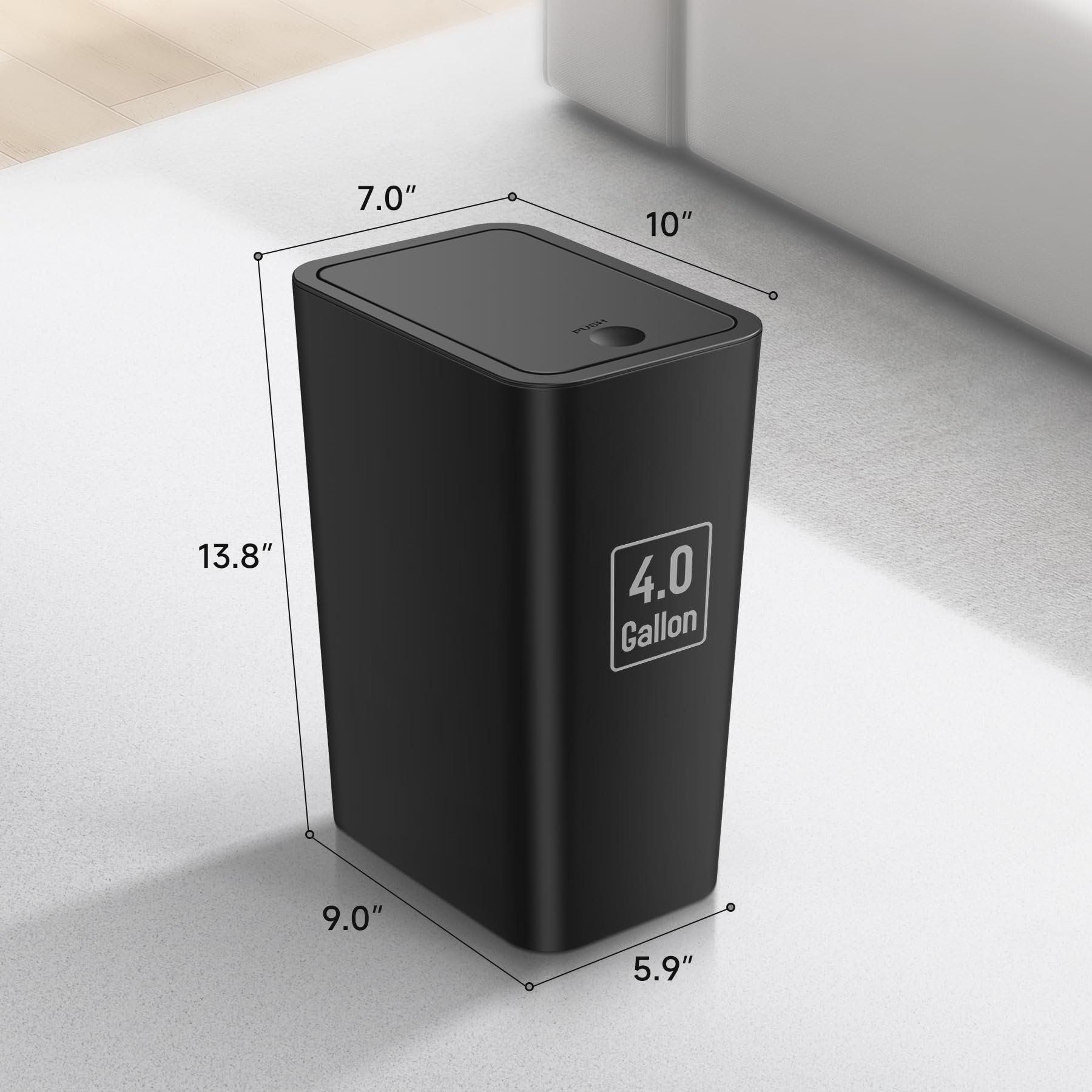 TIPGO papelera junto al lavabo en baño moderno ideal para espacios pequeños
