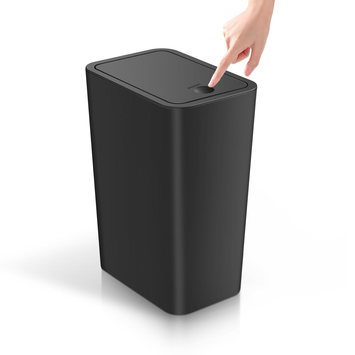 TIPGO vista frontal de la papelera compacta con diseño estrecho y ahorro de espacio