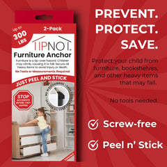 TIPNOT instalación pegada a pared limpia para fijar muebles sin taladro