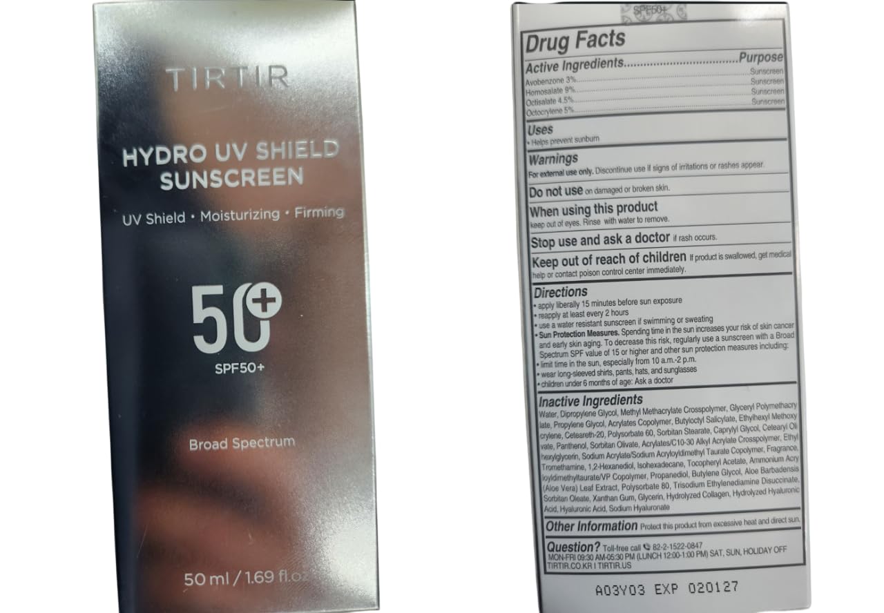 TIRTIR producto con aloe y ácido hialurónico en composición, calma e hidratación
