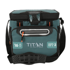 Titan by Arctic Zone vista frontal mostrando diseño Jungle Hunt y capacidad para 16 latas