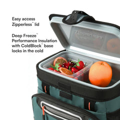 Titan by Arctic Zone tapa zipperless abierta para acceso rápido a bebidas