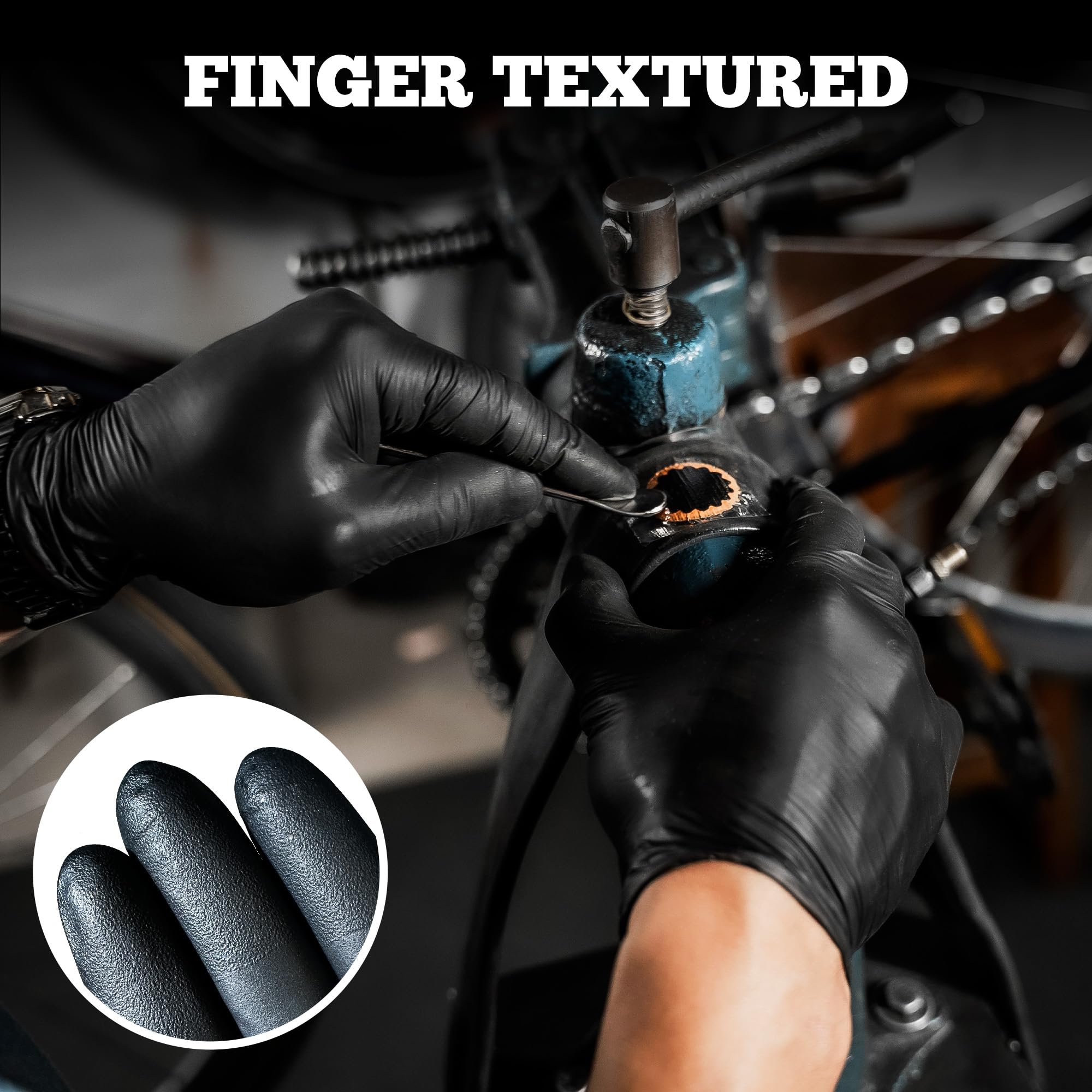 TitanFlex guantes en mano durante preparación de alimentos, higiene segura