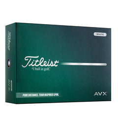 Titleist AVX front packaging showing branding and matte finish, highlighting premium feel