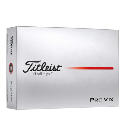 Titleist Pro V1x front packaging showing professional branding and performance.
