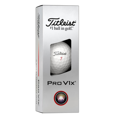 Titleist Pro V1x High #'s single ball close-up highlighting clean markings and alignment benefit