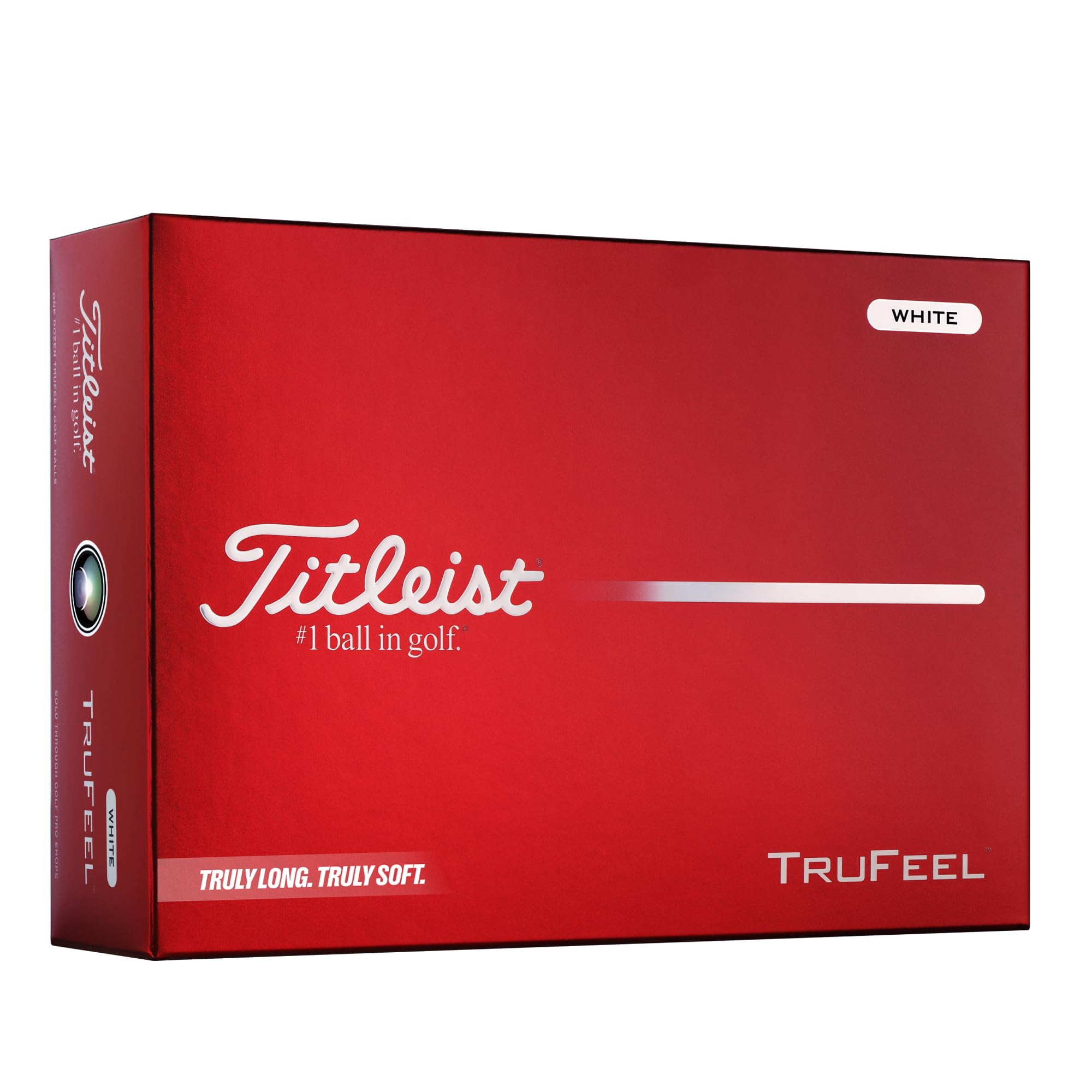 Titleist TruFeel frente del embalaje mostrando bolitas y beneficios