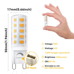 TJOY close-up de los LED internos mostrando construcción y luz uniforme