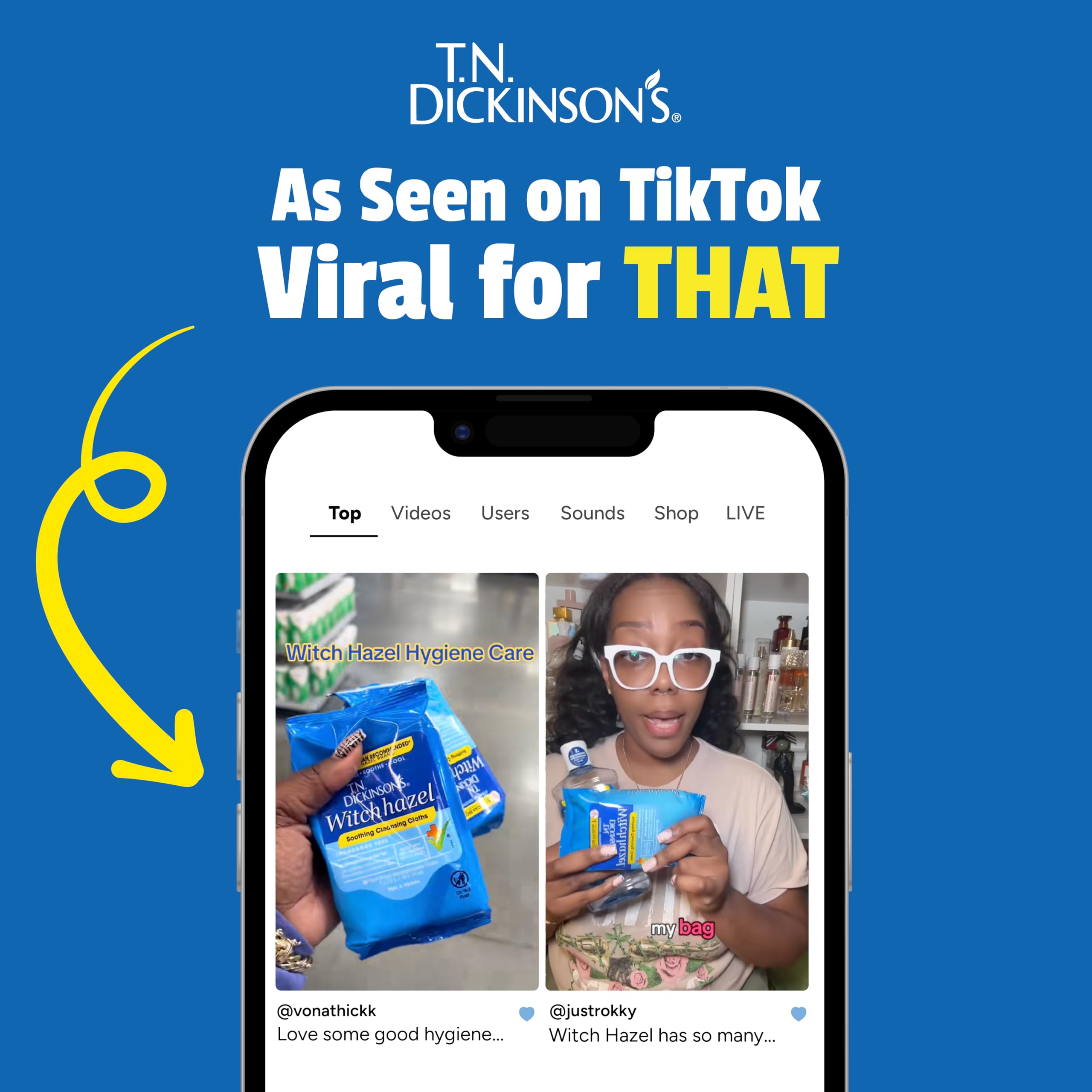 T.N. Dickinson's wipe used on body after workout for quick sweat and oil removal
